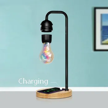 Levitația magnetică Lampa Plutitoare Bec Telefon Mobil Wireless de Încărcare cu LED-uri Lămpi de Birou Creativ Agățat Tabelul Lumina Decor Dormitor