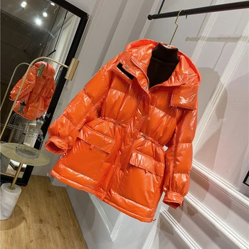Jacheta de iarna pentru Femei haina de Streetwear 2020 mari dimensiuni, de înaltă calitate, de 90% alb rață liber gros cald în jos jacheta Pentru Femei YR86
