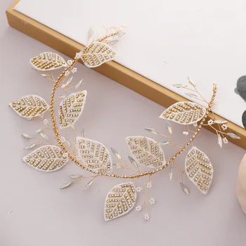Mireasa de susținere cristal cu foita de aur de mireasa rochie de mireasa accesorii