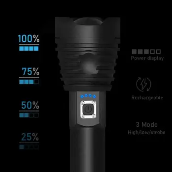 300000 LM XHP90.2 cel Mai Puternic Lanterna LED-uri USB Reîncărcabilă Lanterna LED-uri XHP90 XHP50 XHP70 Lampă de Mână 18650 Lanterne Tactice