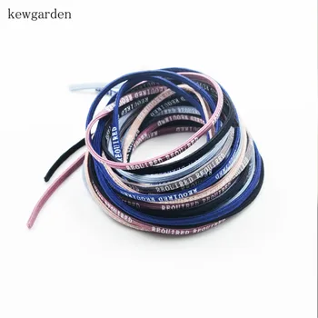Kewgarden 3mm Tipărite în limba engleză Scrisoare de Înaltă Plat Elastic Banda de Cauciuc DIY Bowknot Panglica de Satin Manual Caseta Accesorii 15Meters