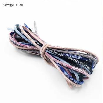 Kewgarden 3mm Tipărite în limba engleză Scrisoare de Înaltă Plat Elastic Banda de Cauciuc DIY Bowknot Panglica de Satin Manual Caseta Accesorii 15Meters