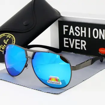 Mare Cadru ochelari de Soare Brand Bărbați polarizat de Conducere vintage moda de sex masculin Culoare Negru soare de Primăvară oglindă picior ochelari UV400 Noi