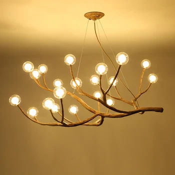 Retro Ramură Hanglamp Nordic living Magic Bean Moleculară Lumina Pandantiv Vintage luminarias luciu Industriel Agățat Lumini