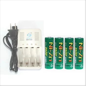 4buc BPI NiZn 1.6 V 2500mwh AA Baterie Reîncărcabilă + Ni-Zn NiMH AA AAA Încărcător de baterie set