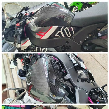 Fibra de Carbon Rezervor Capac Rezervor Motocicleta Protecție Diagonal Tese Pentru Kawasaki ZX-10R ZX10R ZX 10R 2011 2012 2013 2017