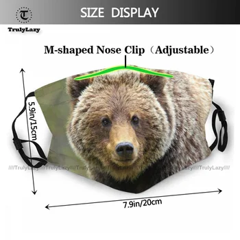 Unisex Drăguț Grizzly Masca Faciala Lavabil Model Cârpă Față De Gura, Masca Cu Filtru