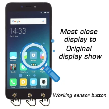 ORIGINAL Pentru Xiaomi Redmi 4X 4A LCD Touch Screen Digitizer Înlocuirea Ansamblului Cu Cadru Pentru Xiaomi Redmi 4X 4A Display