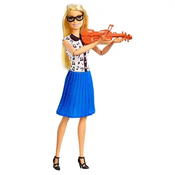 Jocuri Barbie originale Profesor de Muzică Papusa Muzica Playset cu Student Păpușă Mică și 4 Instrumente Fete Jucarii Cadou Cariera-Tematice Jucărie
