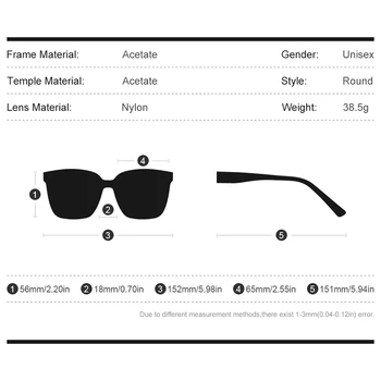 HEPIDEM 2020 Nou Acetat Pătrat ochelari de Soare Femei Blând Designer de Brand Supradimensionat Ochelari de Soare pentru Barbati Vintage Oglindă UV400 mama mea