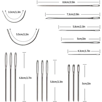 29PCS Piele Kit de Reparare Pielărie Instrumente de Mână Cusut, Unelte artizanale Cu Tapițerie Ace Ață Măsură de Bandă de Foraj Sule