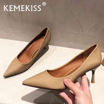KemeKiss Moda Femei Pompe Subliniat Toe Slip On Sexy Superficial Birou Doamnă Pantofi De Culoare Solidă Doamnelor Încălțăminte De Primăvară Dimensiune 35-39