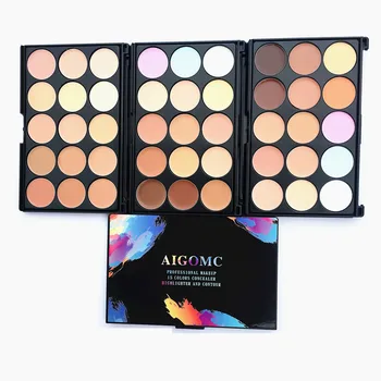 AIGOMC 15 Culori Paleta de Contur Bază Fundație Machiaj Palete Cosmetice Anticearcan Paleta Fata Grund Crema de Frumusete Conturare