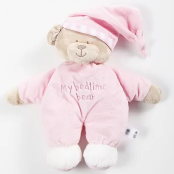 30cm 2 culoare Copil Nou-născut Produs urs de dormit bumbac moale animale de pluș jucarii cu pălărie pentru copii pentru copii cadouri