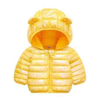 2020 Colorate Sacou de lumină Fetita Haine de Iarnă Haina de Iarna cu Gluga Solid Jacheta Pentru Fete Noi pentru Copii Jacheta 1-6 Ani