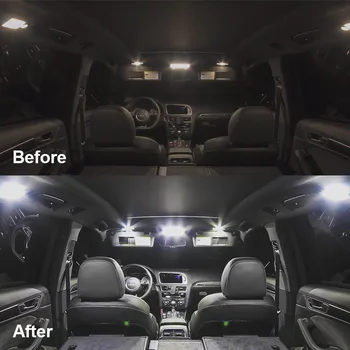 9 x Alb Canbus fara Eroare LED-uri Auto de Interior Hartă Dom Portbagaj Becuri Kit Pentru anii-2017 2018 2019 Nissan X-Trail T32