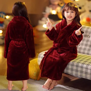 ULKNN Iarna Copii Pijamale Halat 2020 Flanel Cald pentru Copii Halat de baie Pentru Fete 2-14 Ani Adolescenți Pijama Pentru Baieti
