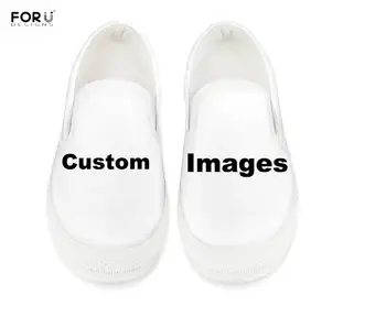 ELVISWORDS Personalizate Imagini/Poze/Logo-ul de Imprimare Casual Alunecare pe Pantofi pentru Bărbați de Vară/Primăvară Apartamente Confortabile de sex Masculin Adidași 2020