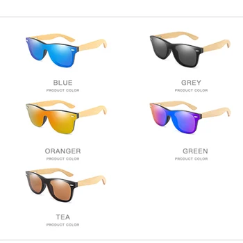 Lemn ochelari de Soare Barbati Femei Piața de Bambus pentru Femei pentru Femei pentru Bărbați Oglindă Ochelari de Soare Oversize Retro De Sol Masculino Manual