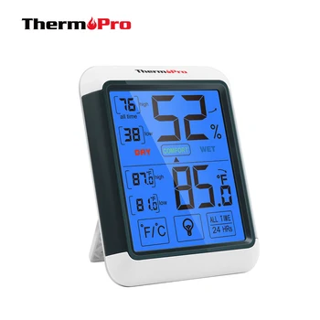 ThermoPro TP55 Higrometru Termometru de Interior Umiditate Monitor cu Indicator de Temperatură și Umiditate Metru