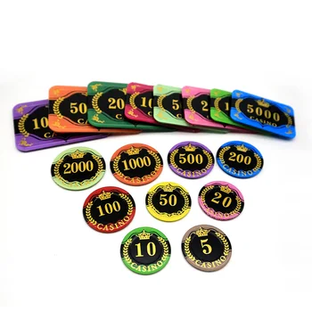 17 Culori, 10 BUC/LOT Chips-uri de Poker Coroanei Acrilice Casino Chips-uri