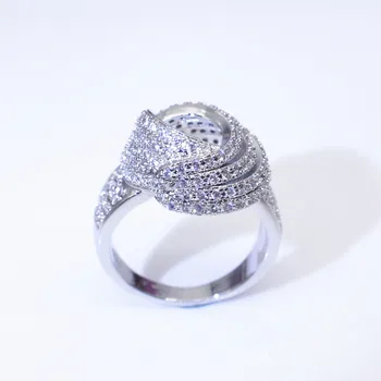 18K Aur de Culoare Înfășurați în Jurul valorii de Inel cu Diamant de Moda Anillos Logodna Inel Bague Bijuterii Inel pentru femei de Piatră prețioasă Nunta Bizuteria