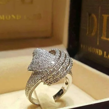 18K Aur de Culoare Înfășurați în Jurul valorii de Inel cu Diamant de Moda Anillos Logodna Inel Bague Bijuterii Inel pentru femei de Piatră prețioasă Nunta Bizuteria