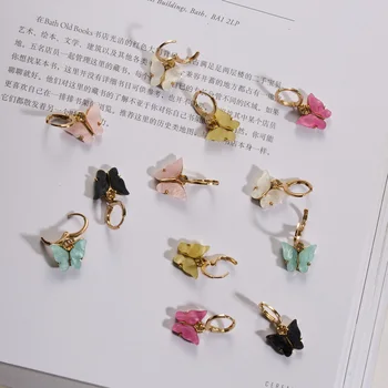 2020 Nouă Femei din coreea Moda Cercei Acril Fluture Stud Cercei Boemia Colorat Cercei Stud Mici Fete de Bijuterii Cadou