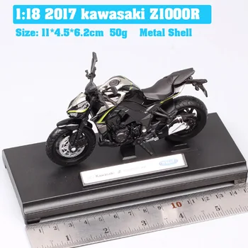 Copilul scara 1/18 welly mici 2017 kawasaki z1000R streetfighter vehicule cu motociclete de curse de biciclete turnat sub presiune model de mașină de jucărie miniaturi