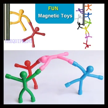 10 sau 6 buc/Mulțime de Distracție Flexibil om Magnetice instrumente Figura desktop joc MINI Noutate Birou jucărie pentru copii băiat cadou de hârtie piese