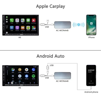 ATOTO AC-WCPAA48 Wireless CarPlay&cu Fir Android Auto Adaptor -Lasa iPhone sau Telefon Android Lucra cu ATOTO A6 Android Stereo auto