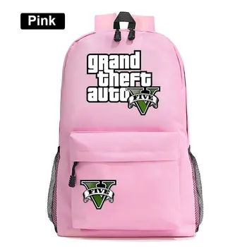 Moda Fierbinte Joc GTA5 Grand Theft Auto V Boy Fata de Carte Sac de Școală Femei ghiozdan Adolescenti Ghiozdane Barbati Student Rucsac