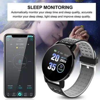 119 Plus Sport Inteligent Watche Impermeabil Sport Smartwatch Touch Screen Monitor De Ritm Cardiac Tensiunea Arterială Funcții Pentru Femei Barbati