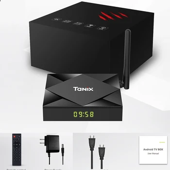 Tanix TX6S Tanix Android 10.0 TV Box Allwinner H616 4GB 64GB Media Player, WiFi, bluetooth 8K TV Set top box pentru Google Asistent