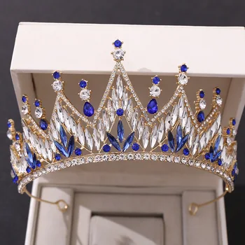 KMVEXO 2020 Vintage Baroc Benzi de Cristal, Diademe, Coroane Mireasa Noiva Headpieces Mireasa Nunta Petrecere de Păr Bijuterii pentru Femei