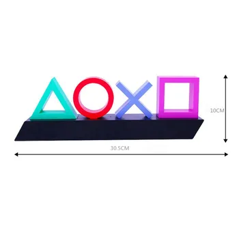 Pentru PS4 Joc Pictogramă Lampa de Neon Semn Control Sunet Decorativ, Lampa cu Lumini Colorate Joc Sfeșnicul de Lumină LED Bar Club KTV Perete