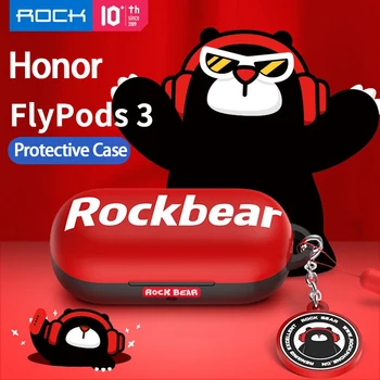 ROCKSPACE Flypods3 Caz de Silicon de Protecție Caz Pentru Huawei Honor Flypods 3 Toate-rotund de Protecție Lavabil Cu Anti-a pierdut Șnur