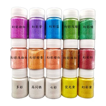 15 Culori Strălucitoare, Paiete Sclipici DIY Cristal Epoxidice Umplere Noroi Vopsea Pulbere de Perle Pigmenți Coloranți Bijuterii de Luare de Umplere