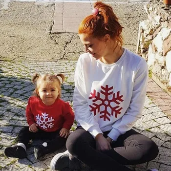 Toamna Anului Nou, Confort Tricou Barbati Femei Tricot Pulover Imprimare Câteva Haine Mami Și Cu Mine Hanorace Familia Crăciun Fericit