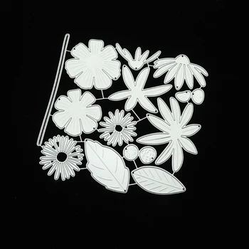 Flori de Floarea-soarelui Frunze de Tăiere a Metalelor, Matrițe, pentru Scrapbooking Ambarcațiuni Stencil Instrumente Face Album de Hârtie Model de Mucegai Mucegai Decor Șablon
