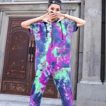 Scule salopeta de mari dimensiuni de îmbrăcăminte pentru femei de vară 2020 noua moda de stradă împușcat hip hop înflorit subțire vrac salopeta