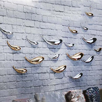 Creative decoratiuni de perete acasă ornamente 3D decorative de perete de placare jumătate pește canapea fundal nu punch Agățat de Perete Decoratiuni