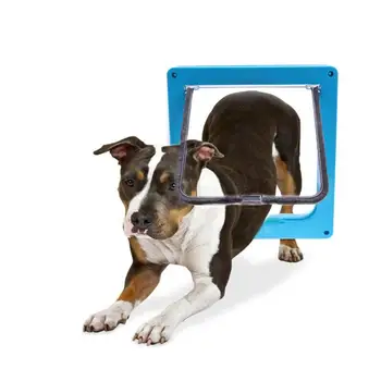 4 Mod de Blocabil Câini Pisica de Securitate Clapeta Usa pentru Pisoi Animale de companie Cățeluș Plastic ABS Animal Mic Câine Pisică Poarta Consumabile pentru animale de Companie