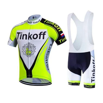 2020 Tinkoff Saxo Bank Maneci Scurte Ciclism Jersey Set Ropa Ciclismo Hombre MTB de Ciclism Îmbrăcăminte Respirabil biciclete Biciclete Jersey