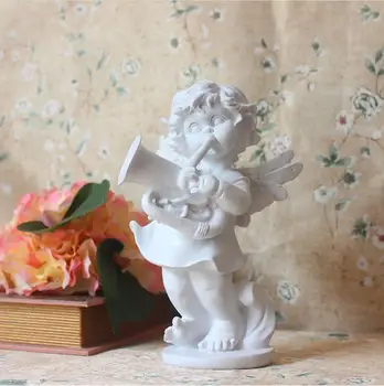 European Manual Rășină Înger Figurine Mobilier Acasă Decorare Meserii Cadouri De Nunta Norocos Ornament Birou Birou Statui