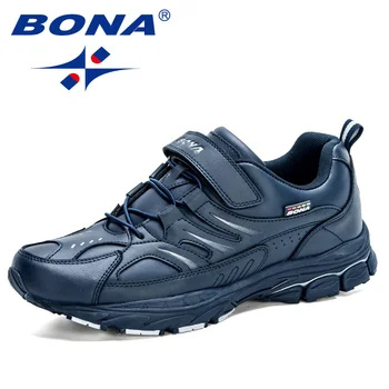 BONA 2020 New Sosire Acțiune din Piele de Muncă în aer liber Siguranța Om Adidași Non-alunecare de Vânzare Fierbinte Dantela-up Pantofi Casual Barbati Pantofi de Agrement