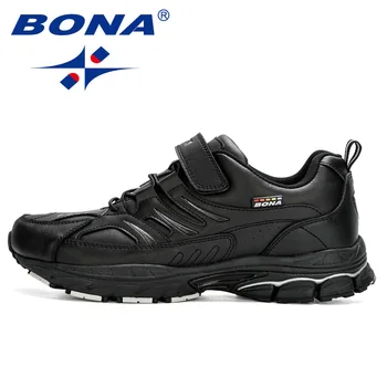BONA 2020 New Sosire Acțiune din Piele de Muncă în aer liber Siguranța Om Adidași Non-alunecare de Vânzare Fierbinte Dantela-up Pantofi Casual Barbati Pantofi de Agrement