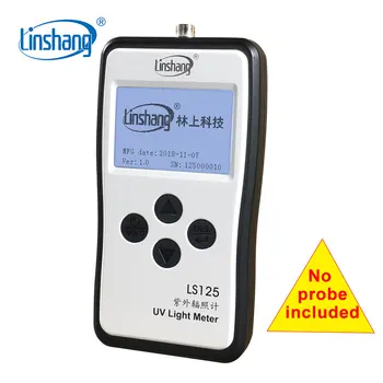 Linshang LS125 lumina UV metru test ultraviolete putere UV de intensitate energetică pentru 365nm 395nm LED UVA UVB, UVC rezistent la apa senzor sonda