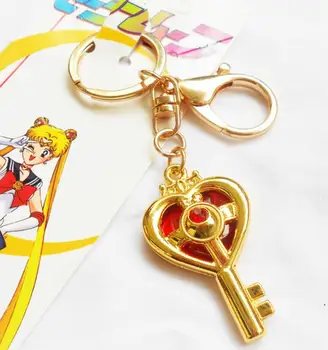 Japoneze anime Sailor Moon Pandantiv cheie lanț cheie inel Roșu inima pandantiv pentru barbati femei prieteni accesorii