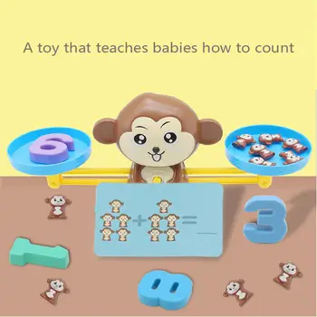 2020 Matematica Meci Tabla de Joc Jucarii Maimuță Cat Meci de Echilibrare Scară Numărul Joc de Echilibru Copii Jucărie de Învățământ pentru a Afla adăuga scade